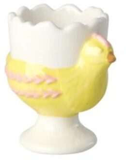 Rice keramieken eierdop met kip, geel