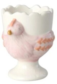 Rice keramieken eierdop met kip, roze