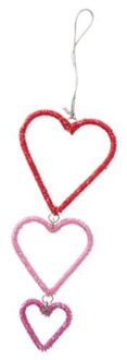 Rice kerst - kerstboomhanger beaded hearts
