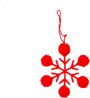 Rice kerst - kerstboomhanger sneeuwvlok assorti