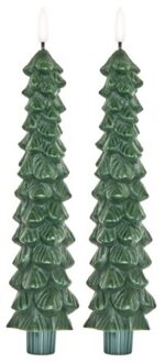 Rice kerst led kaarsen kerstboom, set van 2