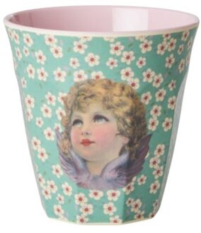 Rice kerst melamine beker medium angel, groen