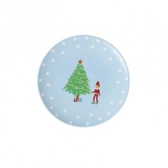 Rice kerst melamine bord x-mas elf print