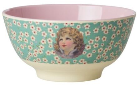 Rice kerst melamine kom medium angel, groen