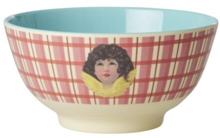 Rice kerst melamine kom medium angel, rood