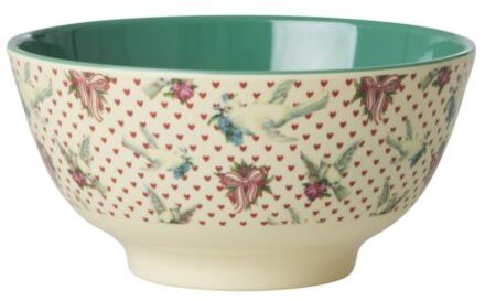 Rice kerst melamine kom medium dove