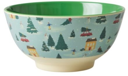 Rice kerst melamine kom medium happy holidays