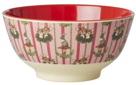Rice kerst melamine kom medium sweet forest
