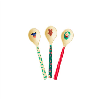 Rice kerst melamine latte macchiato lepel x-mas print assorti