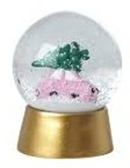 Rice kerst sneeuwbol goud auto