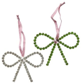 Rice kerstdecoratie strik, assorti