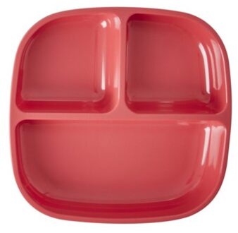 Rice kinderbord met 3 vakjes, rood