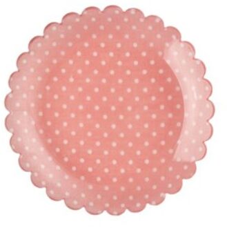 Rice kunststof gebaksbordje klein, koraal