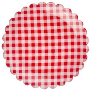 Rice kunststof gebaksbordje klein, rood