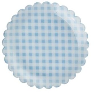 Rice kunststof gebaksbordje klein, zacht blauw