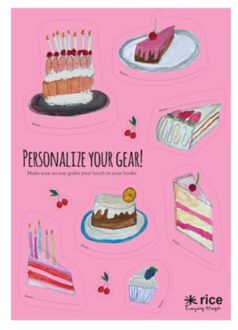 Rice lunchbox stickers cake