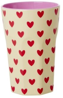 Rice melamine beker groot darling hearts creme