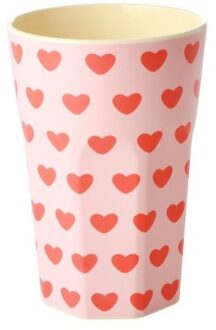 Rice melamine beker groot darling hearts roze