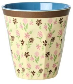 Rice melamine beker, hacienda flower print, medium 250 ml