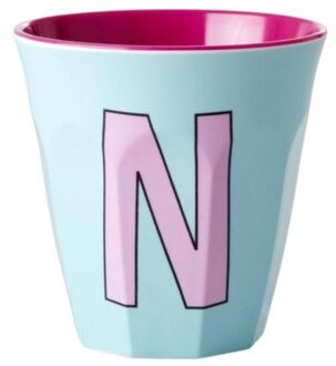 Rice melamine beker medium letter n mint