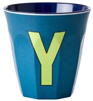 Rice melamine beker medium letter y emerald