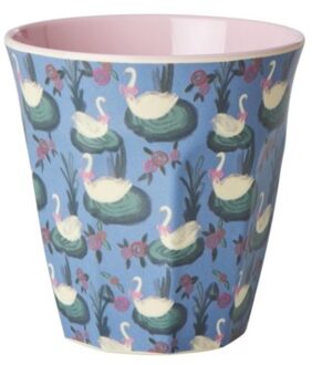 Rice melamine beker medium swan lake