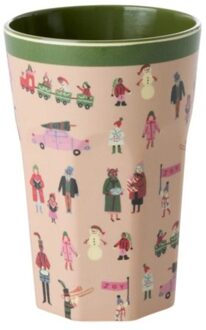 Rice melamine beker met kerstprint, 400 ml