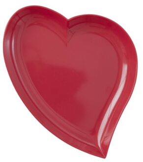 Rice melamine bord hart rood