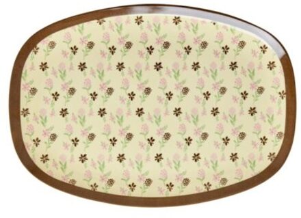 Rice melamine bord, rechthoekig, hacienda flower print
