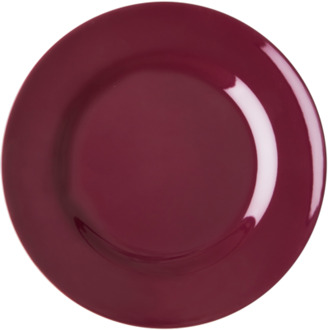 Rice melamine bord rond maroon red