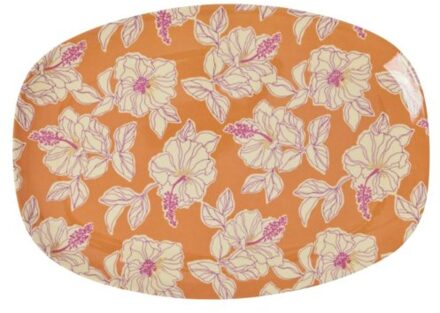 Rice melamine bord vierkant faded hibiscus