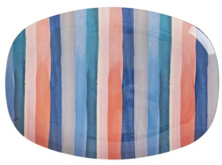 Rice melamine bord vierkant n.y. stripes