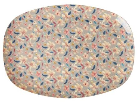 Rice melamine bord vierkant small sandy flower