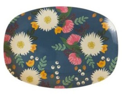 Rice melamine bord vierkant small wedding boquet print
