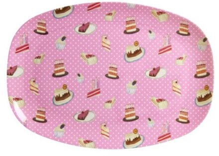 Rice melamine bord vierkant sweet cake