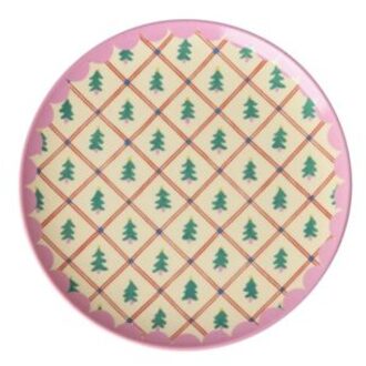 Rice melamine dessert bord kerstbomen