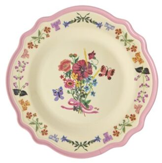 Rice melamine dinerbord met nathalie lété print, roze