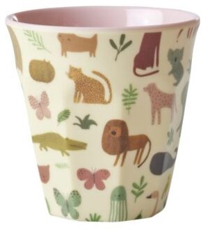 Rice melamine kinderbeker small sweet jungle roze