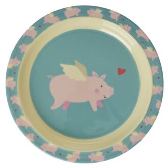 Rice melamine kinderbord cute pigs in space