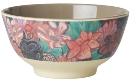 Rice melamine kom medium forest flower