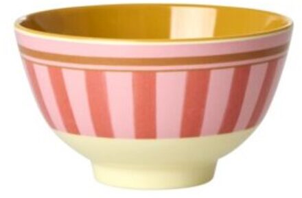 Rice melamine kom met strepen, roze, 300 ml
