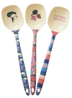 Rice melamine kooklepel a new york minute print, assorti