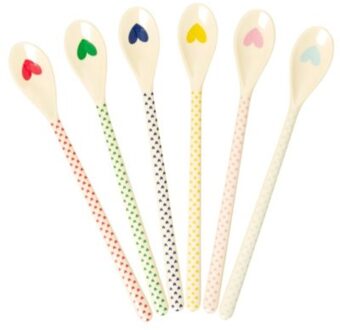 Rice melamine latte macchiato lepel favorite hearts, assorti