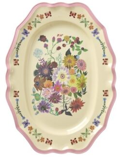 Rice melamine serveerschotel met nathalie lété print, roze
