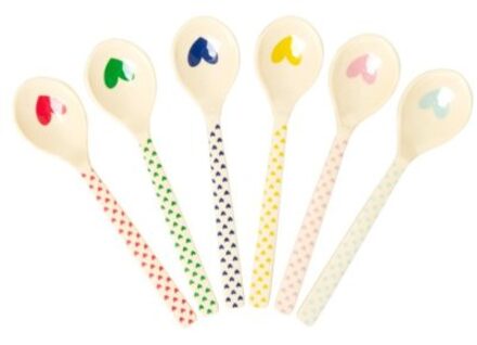Rice melamine theelepel favorite hearts, assorti