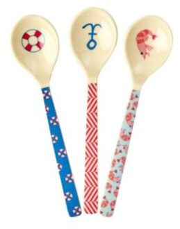 Rice melamine theelepel maritime, assorti