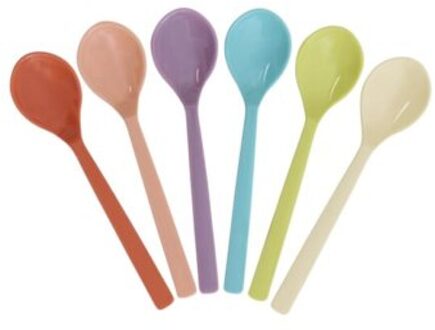 Rice melamine theelepel set glory days colors, set van 6