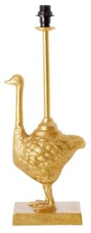 Rice metalen lamp struisvogel, formaat 50 x 12 x 16 cm., kleur goud