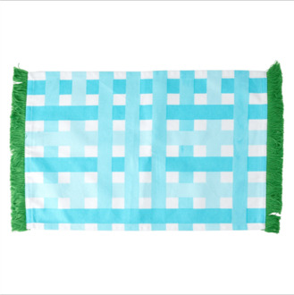 Rice placemat katoen, formaat 33 x 53 cm., kleur groen