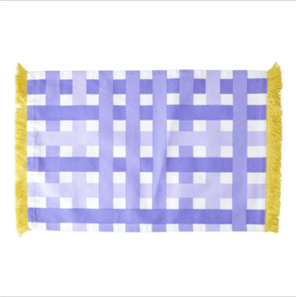 Rice placemat katoen, formaat 33 x 53 cm., kleur paars